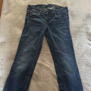 Mango Blue Straight Leg Jeans